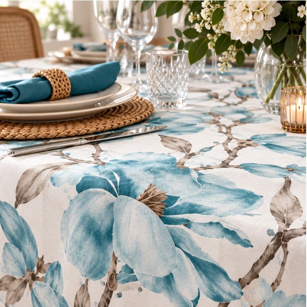 Tovaglia da Tavola con Tovaglioli in Cotone Botticelli Home Petal - 3