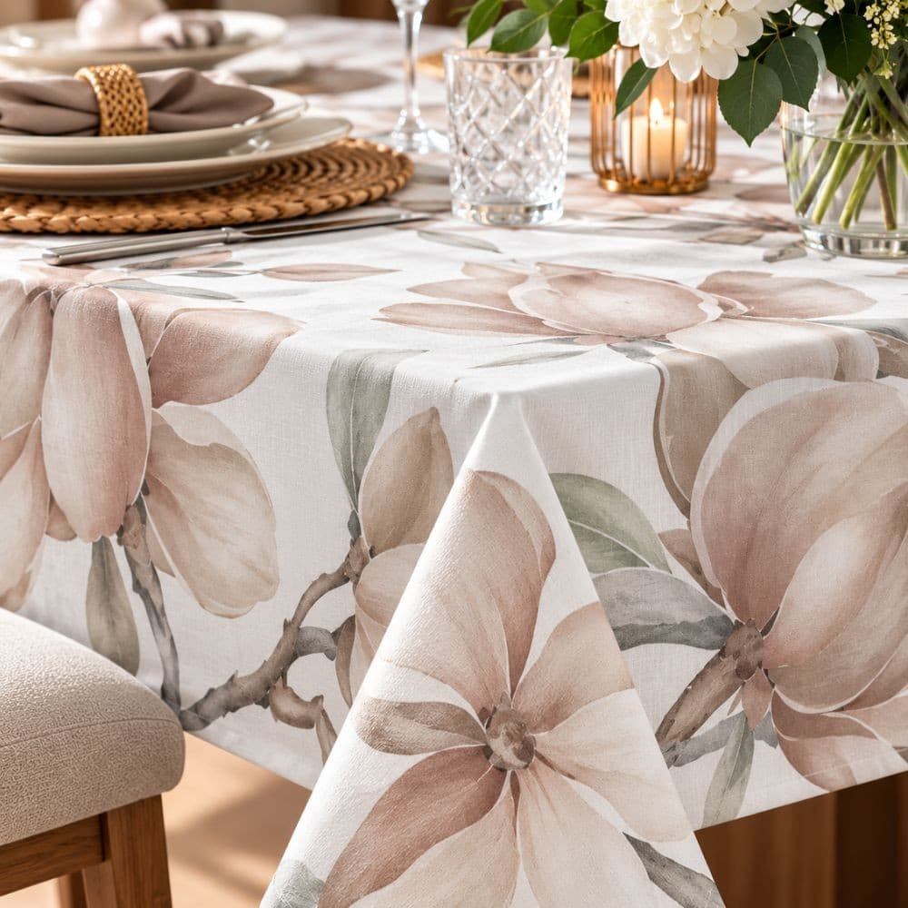 Tovaglia da Tavola con Tovaglioli in Cotone Botticelli Home Petal - 6