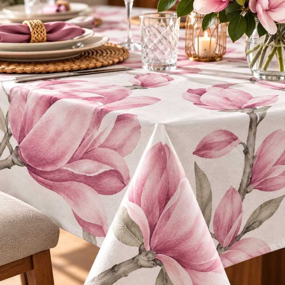 Tovaglia da Tavola con Tovaglioli in Cotone Botticelli Home Petal - 9