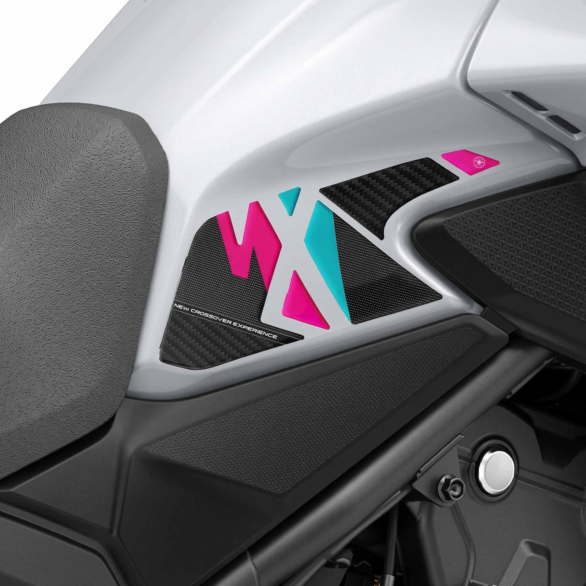 Adesivi 3D Laterali serbatoio moto compatibile con Honda NX500 2026 - 7