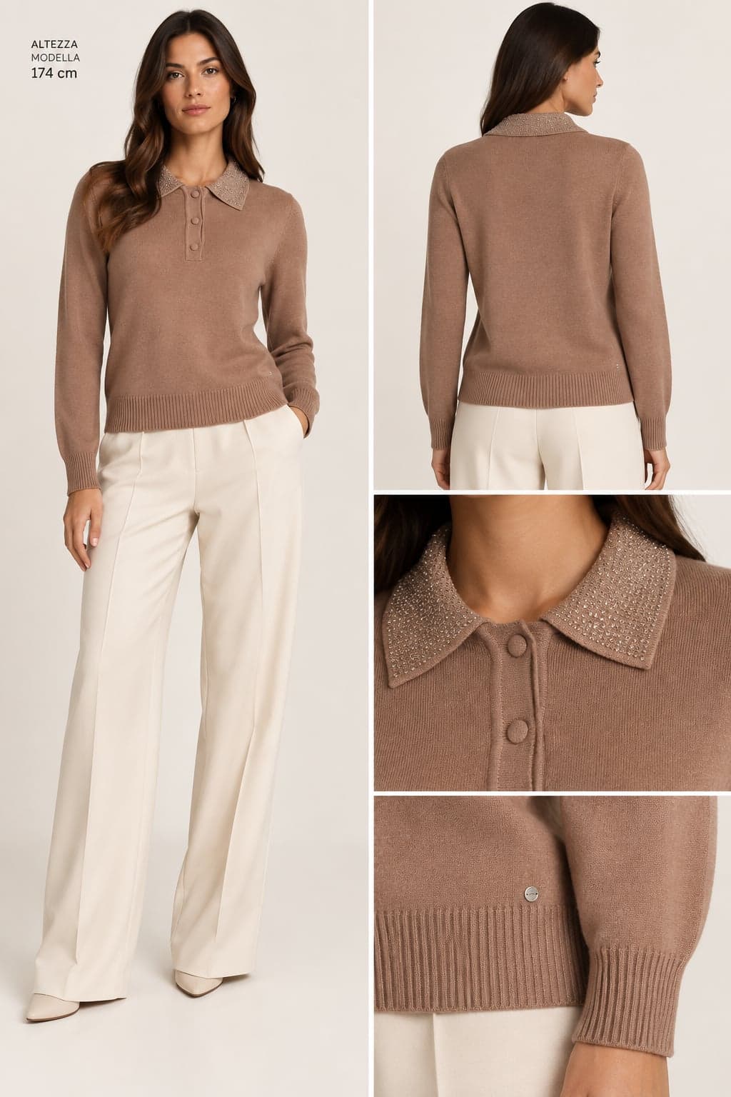 MAGLIA POLO CON COLLO STRASS - 2