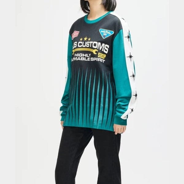 T-Shirt Deus Ex Machina Trife Life Moto Jersey Black - 4