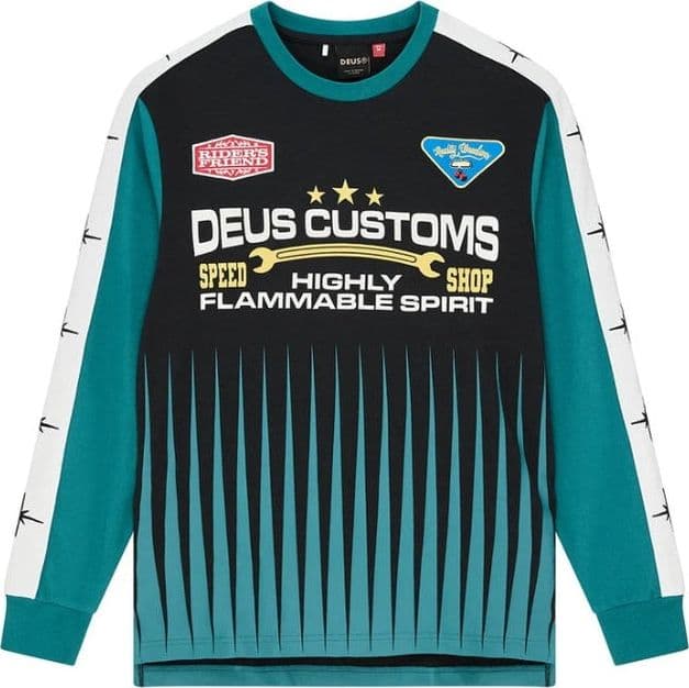 T-Shirt Deus Ex Machina Trife Life Moto Jersey Black - 5