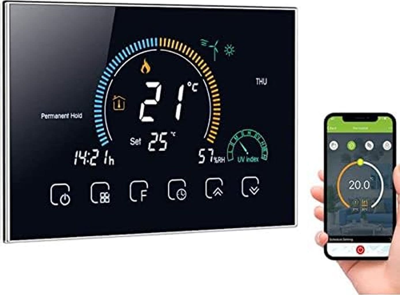Termostato WiFi Beca BHT-8000GCLW Cronotermostato Smart per Caldaia a Gas/Acqua Compatibile con Alexa e Google Home - 2