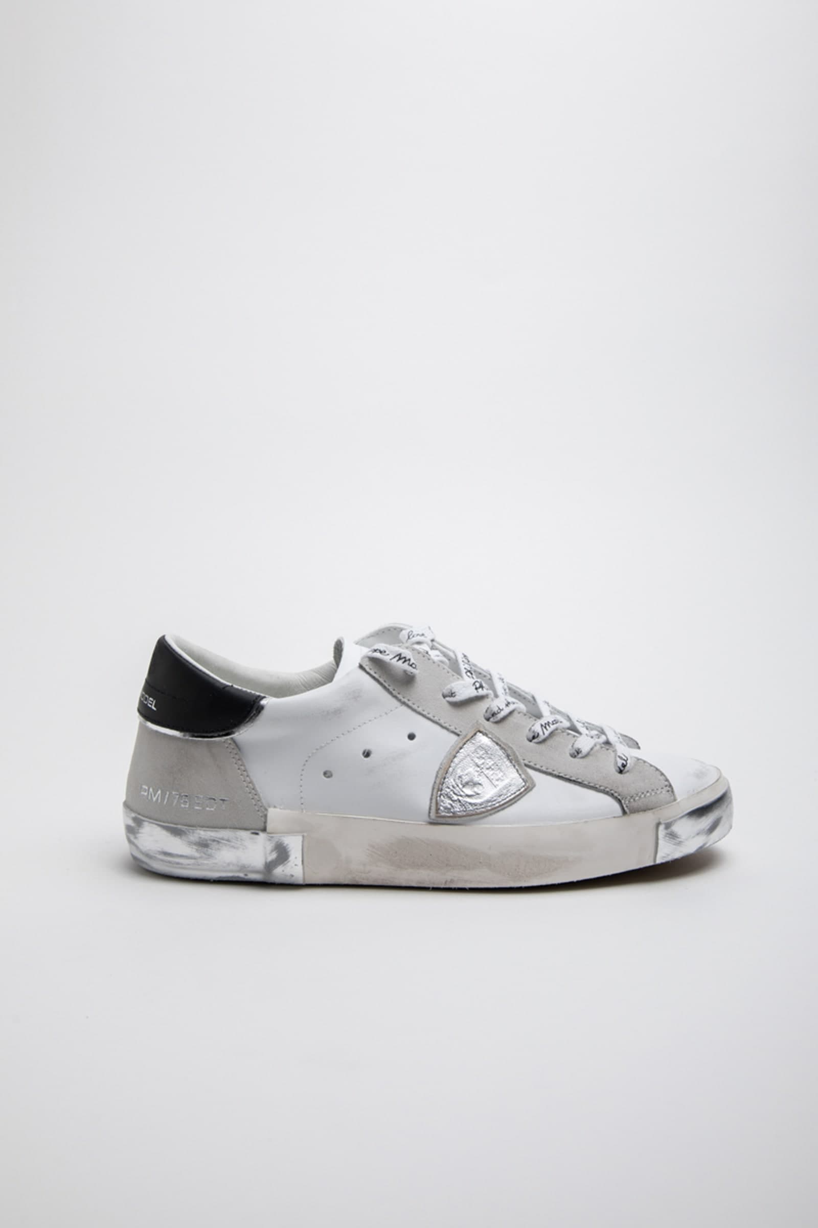 Philippe Model  Sneakers Bianco argento - 5