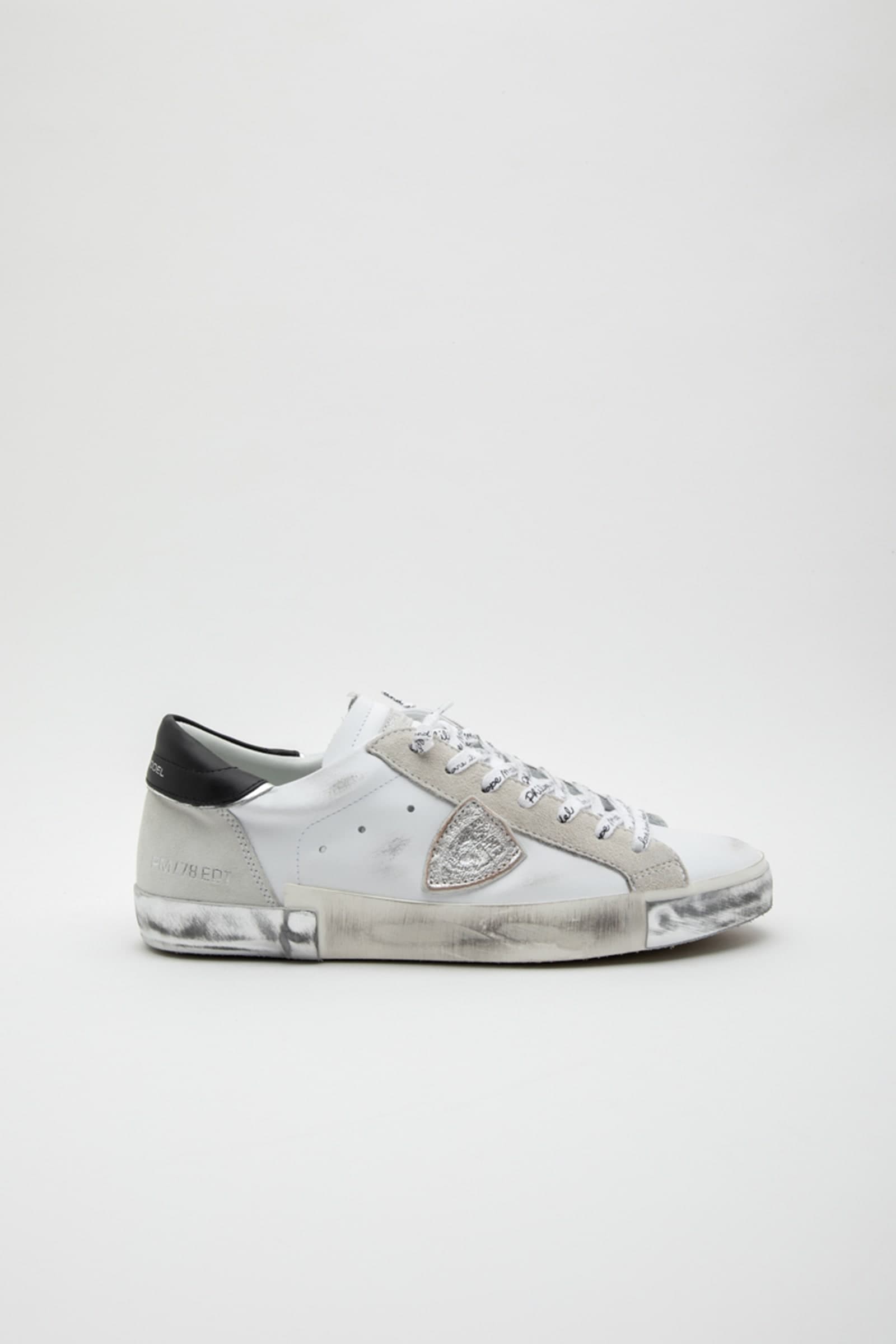 Philippe Model  Sneakers Bianco argento - 4