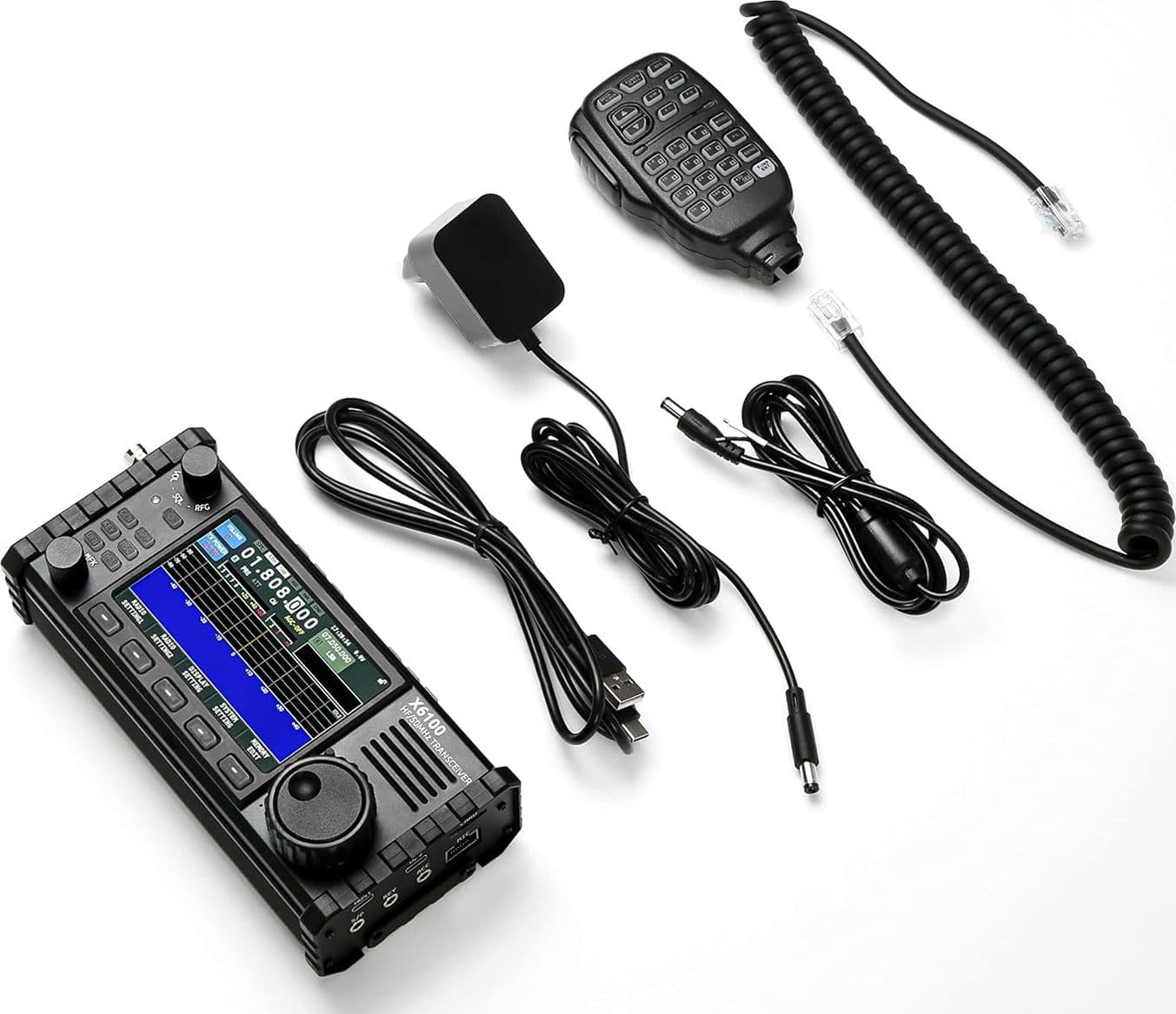 Ricetrasmettitore Xiegu X6100 Radio SDR All Mode HF/50MHz Potenza 10W Schermo a Colori 3.6" Bluetooth Apparati Radioamatoriali QRP - Ex Esposto - 5