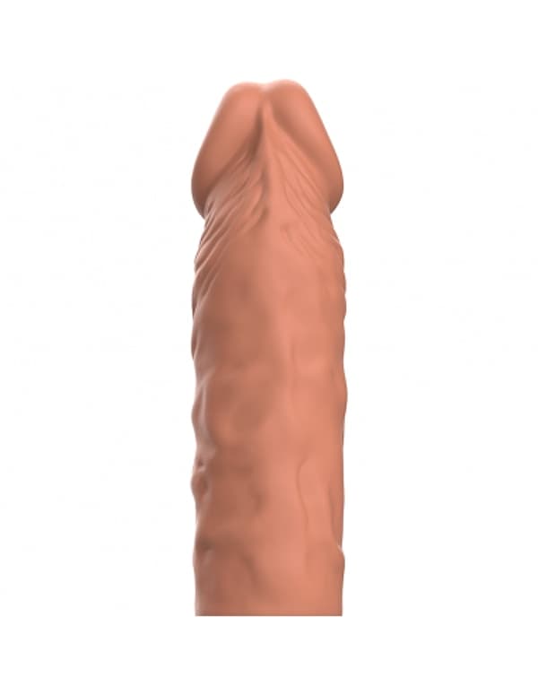Guaina pene estensore VIRILXL V5 marrone in silicone medicale 11 cm extra comfort - 6