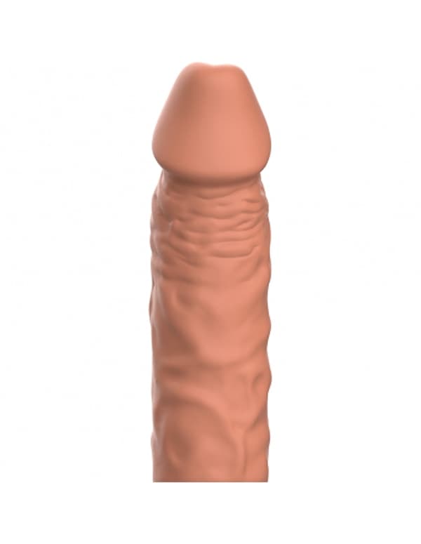 Guaina pene estensore VIRILXL V5 marrone in silicone medicale 11 cm extra comfort - 8