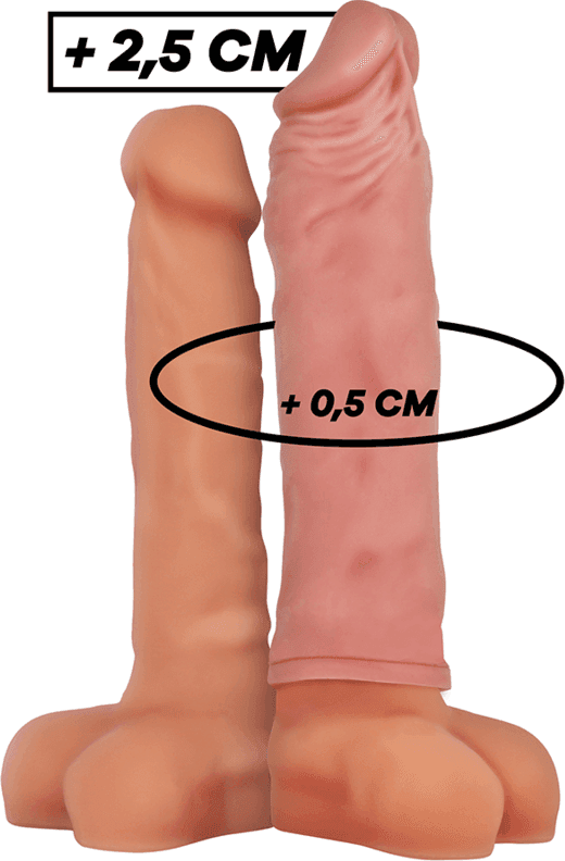 Guaina pene estensore VIRILXL V5 in silicone medicale 11 cm extra comfort - 3