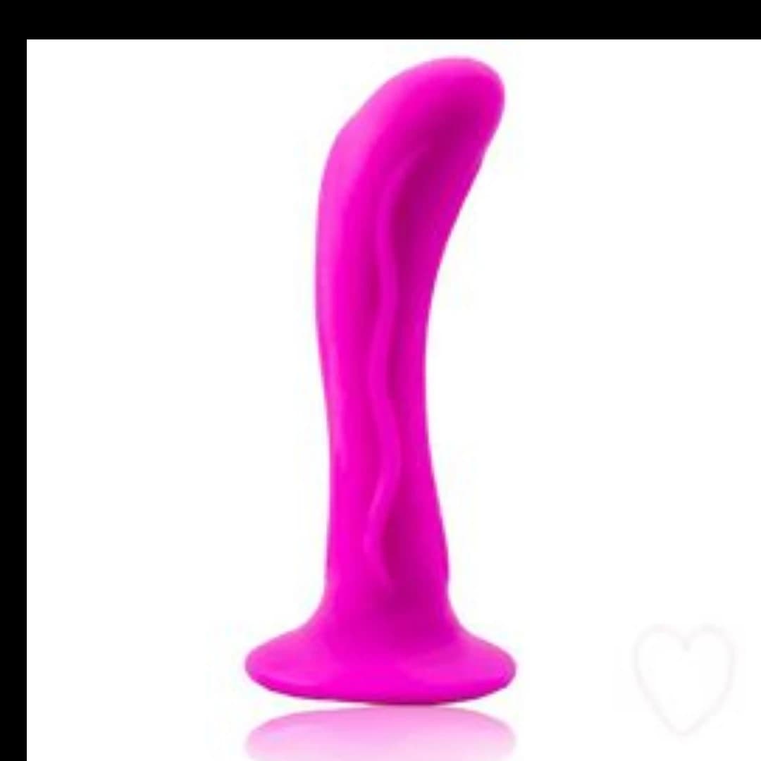 Plug anale silicone curvo 13,5 cm sex toy unisex ventosa forte waterproof - 2