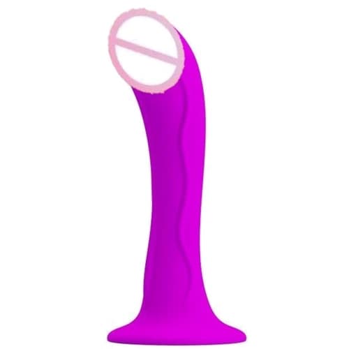 Plug anale silicone curvo 13,5 cm sex toy unisex ventosa forte waterproof - 5