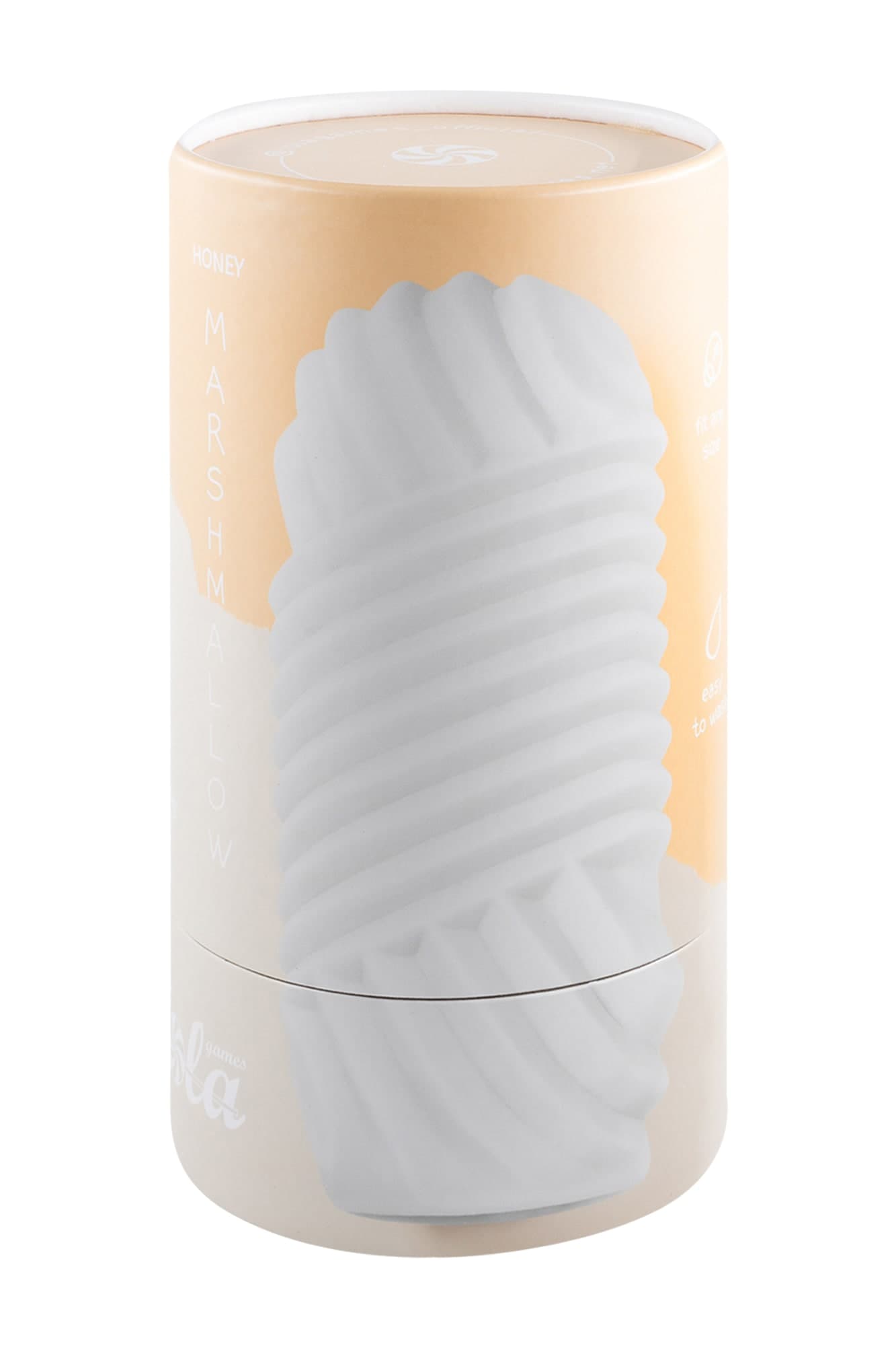 Masturbatore uomo TPE doppia texture sex toy morbido elastico bianco 14 cm - 2
