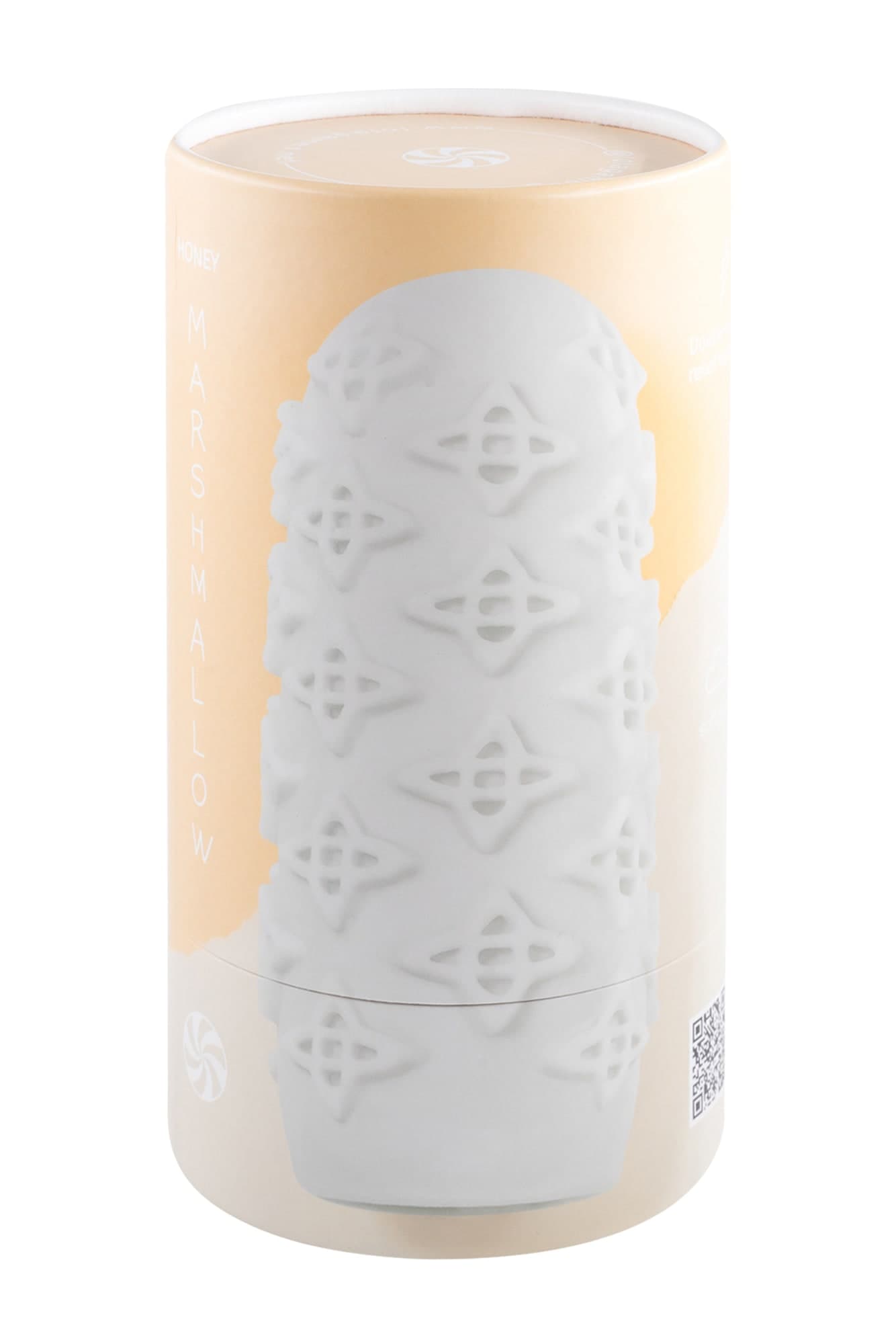 Masturbatore uomo TPE doppia texture sex toy morbido elastico bianco 14 cm - 3