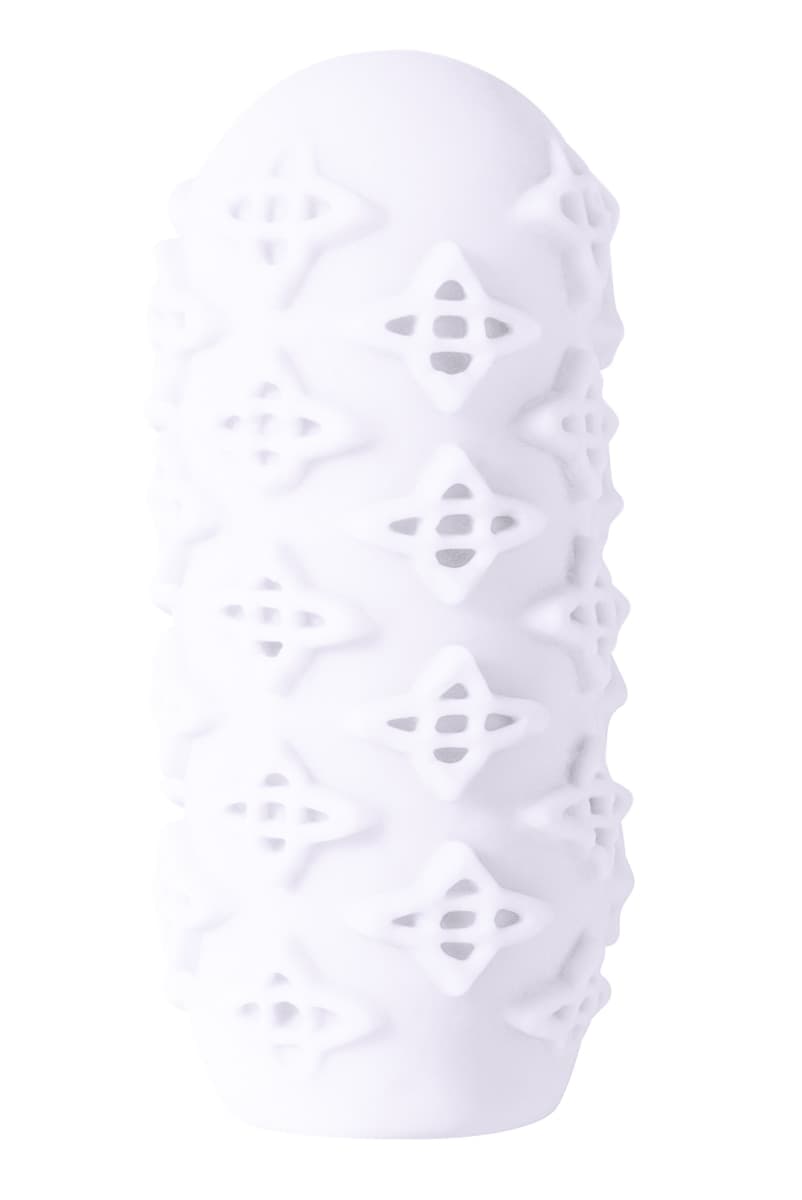 Masturbatore uomo TPE doppia texture sex toy morbido elastico bianco 14 cm - 6