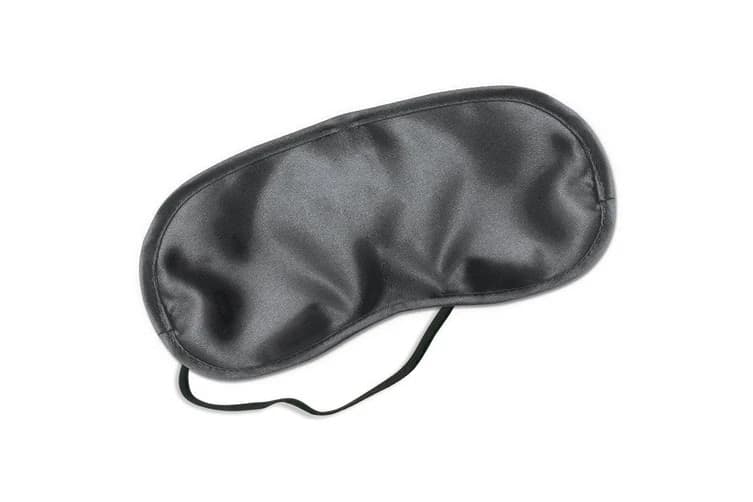 Mascherina Occhi BDSM Nera Satinata Benda Fetish Elastico Morbida Unisex Adulto - 2