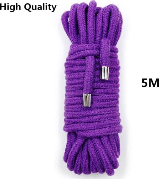 Passion Labs Mystery Corda Bondage Viola 5 m Cotone Shibari BDSM Fetish Rope - 2
