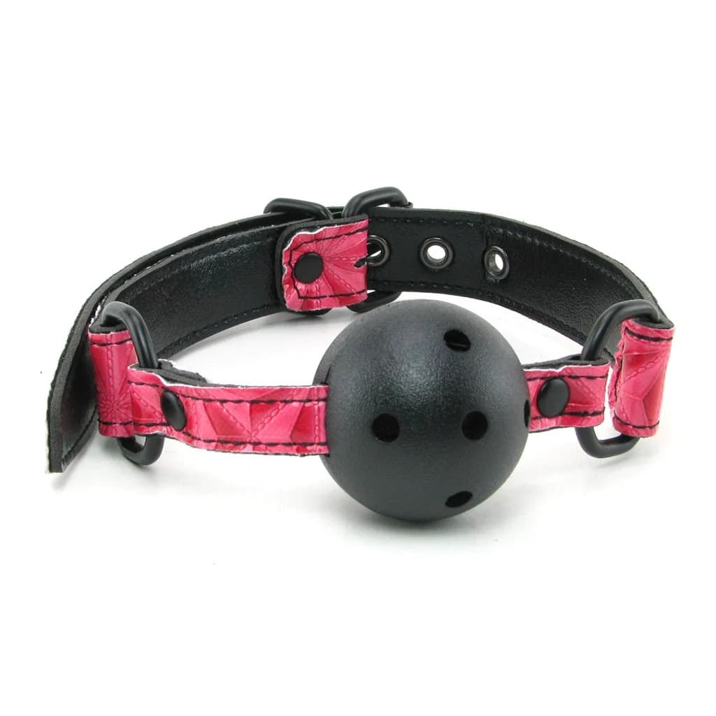 NS Novelties Sinful Ball Gag Rosa Bavaglio BDSM Bondage Traspirante Regolabile - 2