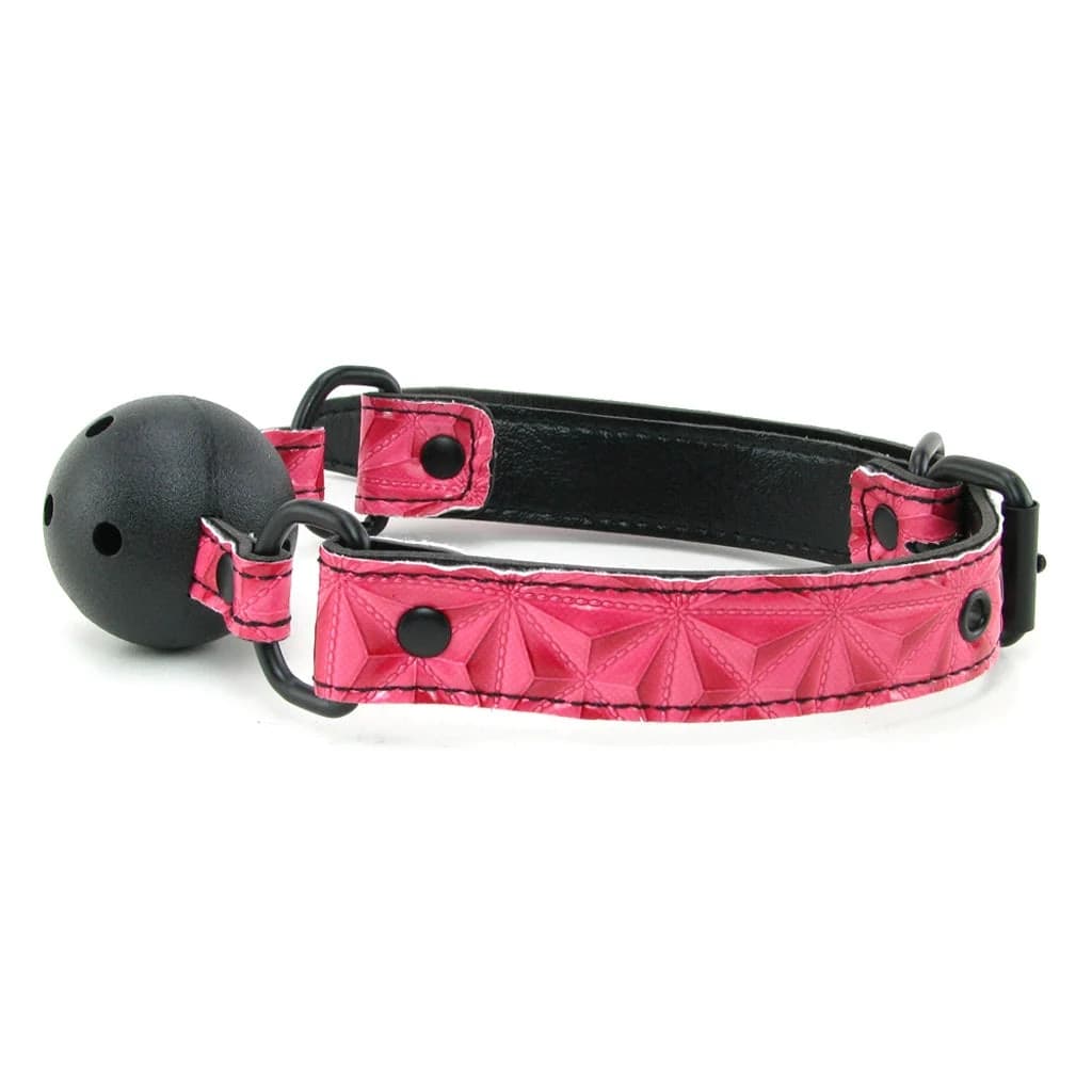 NS Novelties Sinful Ball Gag Rosa Bavaglio BDSM Bondage Traspirante Regolabile - 3