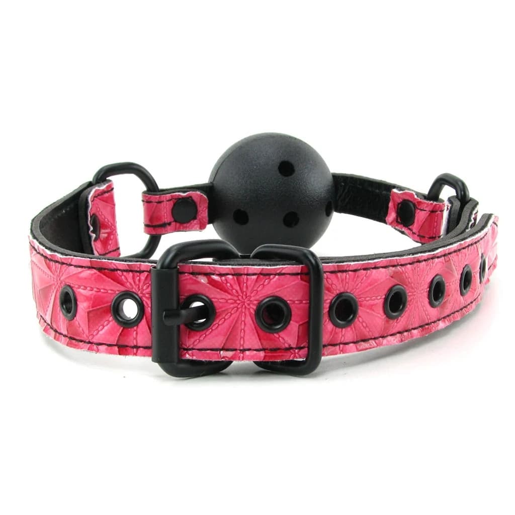 NS Novelties Sinful Ball Gag Rosa Bavaglio BDSM Bondage Traspirante Regolabile - 4