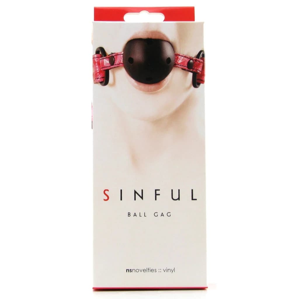 NS Novelties Sinful Ball Gag Rosa Bavaglio BDSM Bondage Traspirante Regolabile - 5