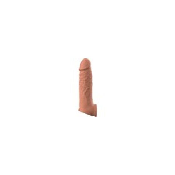 Guaina estensore pene VirilXL V9 silicone liquido 15,5 cm anello comfort sex toy - 3