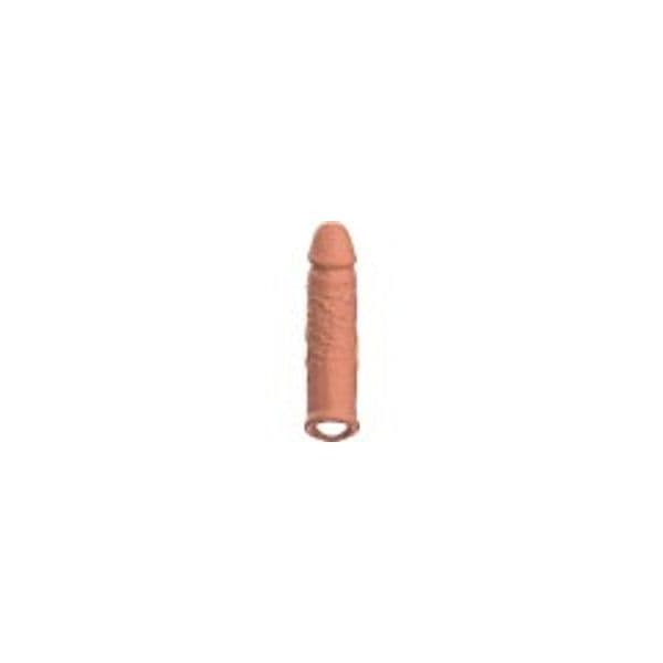 Guaina estensore pene VirilXL V9 silicone liquido 15,5 cm anello comfort sex toy - 6