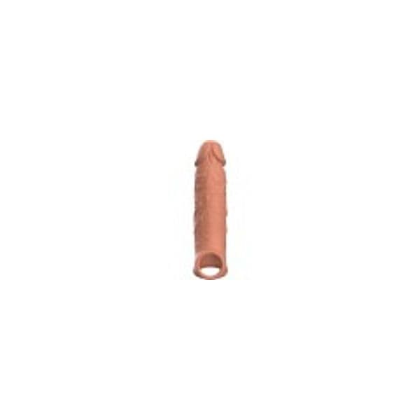 Guaina estensore pene VirilXL V9 silicone liquido 15,5 cm anello comfort sex toy - 7