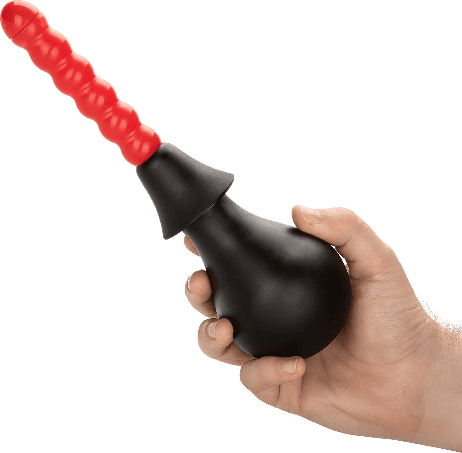Doccia Anale Clistere con 2 Beccucci Pulizia Intima Enema Nero Rosso Unisex - 5