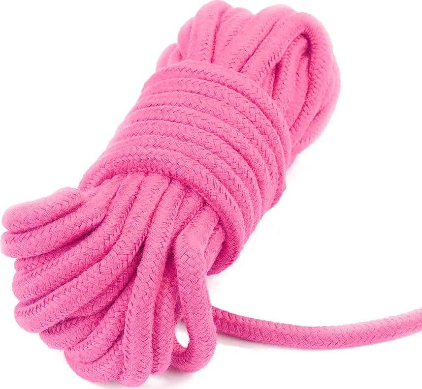 Corda Bondage Rosa 10 Metri Cotone Morbido Shibari BDSM Legature Fetish Unisex - 4