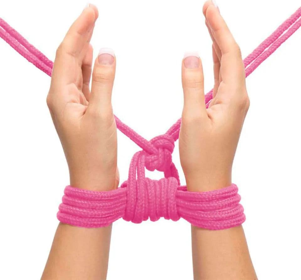 Corda Bondage Rosa 10 Metri Cotone Morbido Shibari BDSM Legature Fetish Unisex - 6