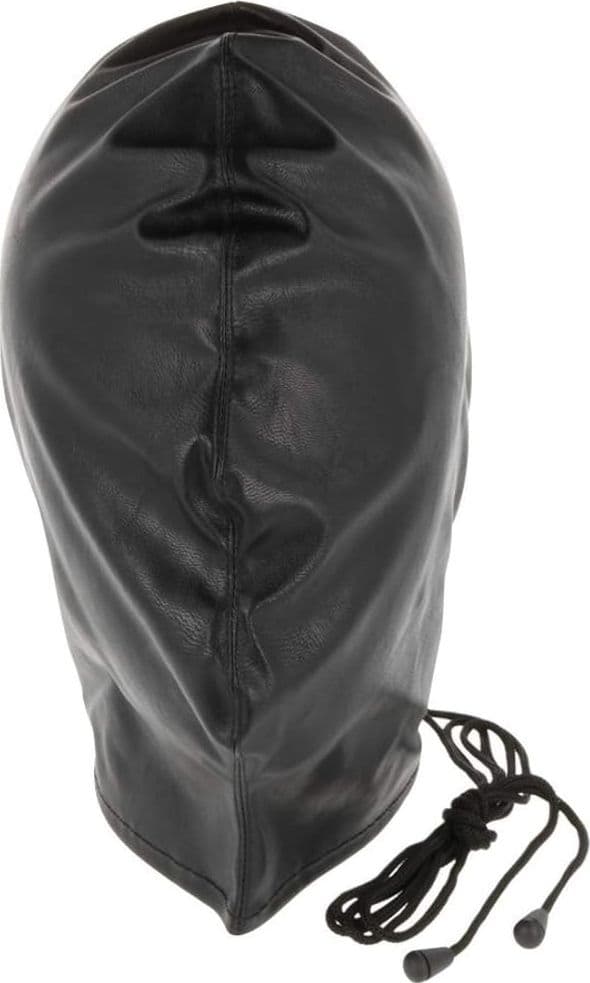 Maschera Fetish Nera Integrale BDSM Cappuccio Balaclava Bondage Unisex Adulto - 3