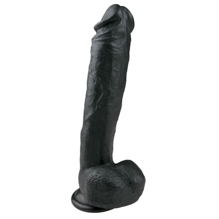 EasyToys Realistic Dildo Nero 26,5 cm Ventosa Testicoli dildo - 2