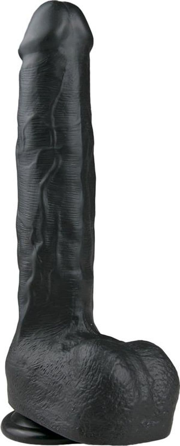 EasyToys Realistic Dildo Nero XXL 29,5 cm Ventosa Testicoli - 2