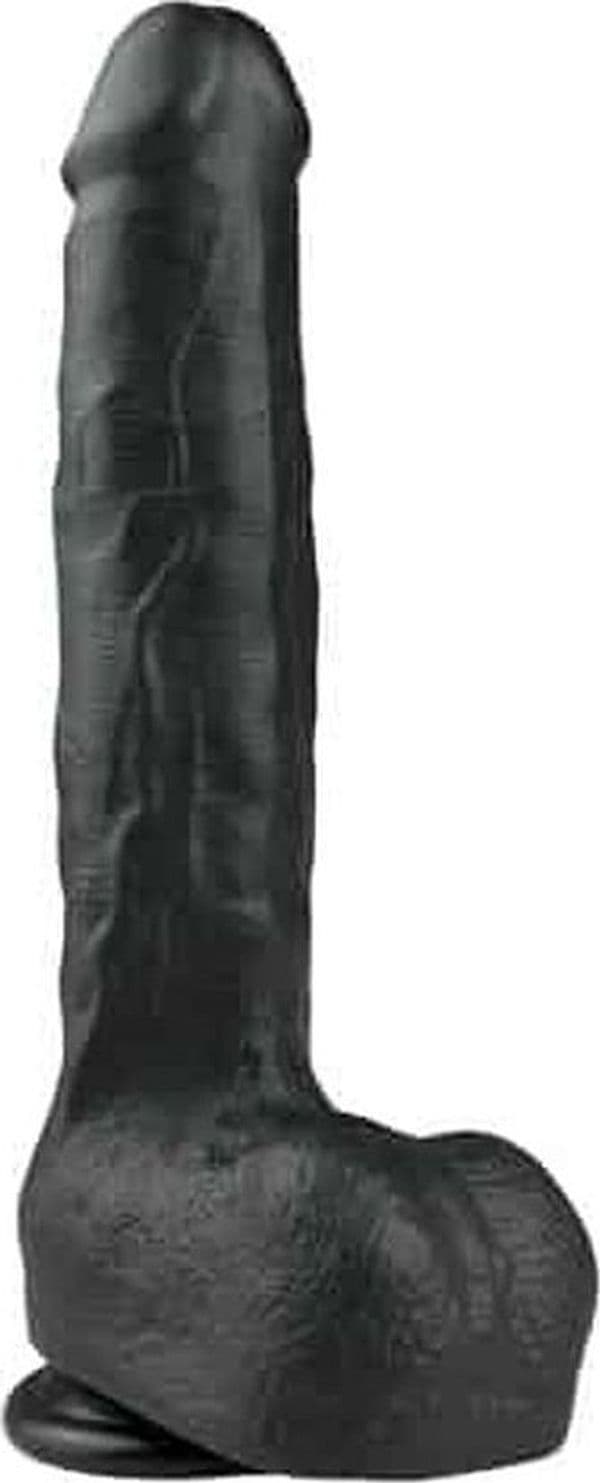 EasyToys Realistic Dildo Nero XXL 29,5 cm Ventosa Testicoli - 3