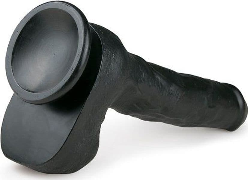 EasyToys Realistic Dildo Nero XXL 29,5 cm Ventosa Testicoli - 5