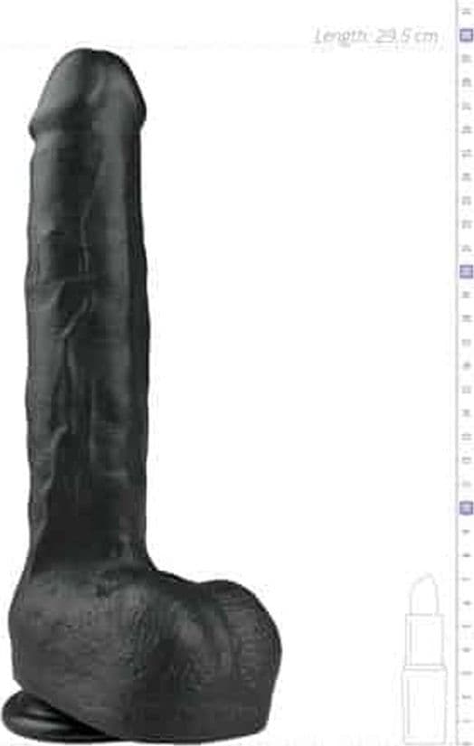 EasyToys Realistic Dildo Nero XXL 29,5 cm Ventosa Testicoli - 7