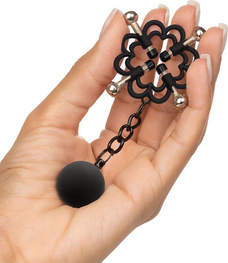 CalExotics Nipple Grips Pinze Capezzoli BDSM 4 Punti Regolabili con Pesi - 3