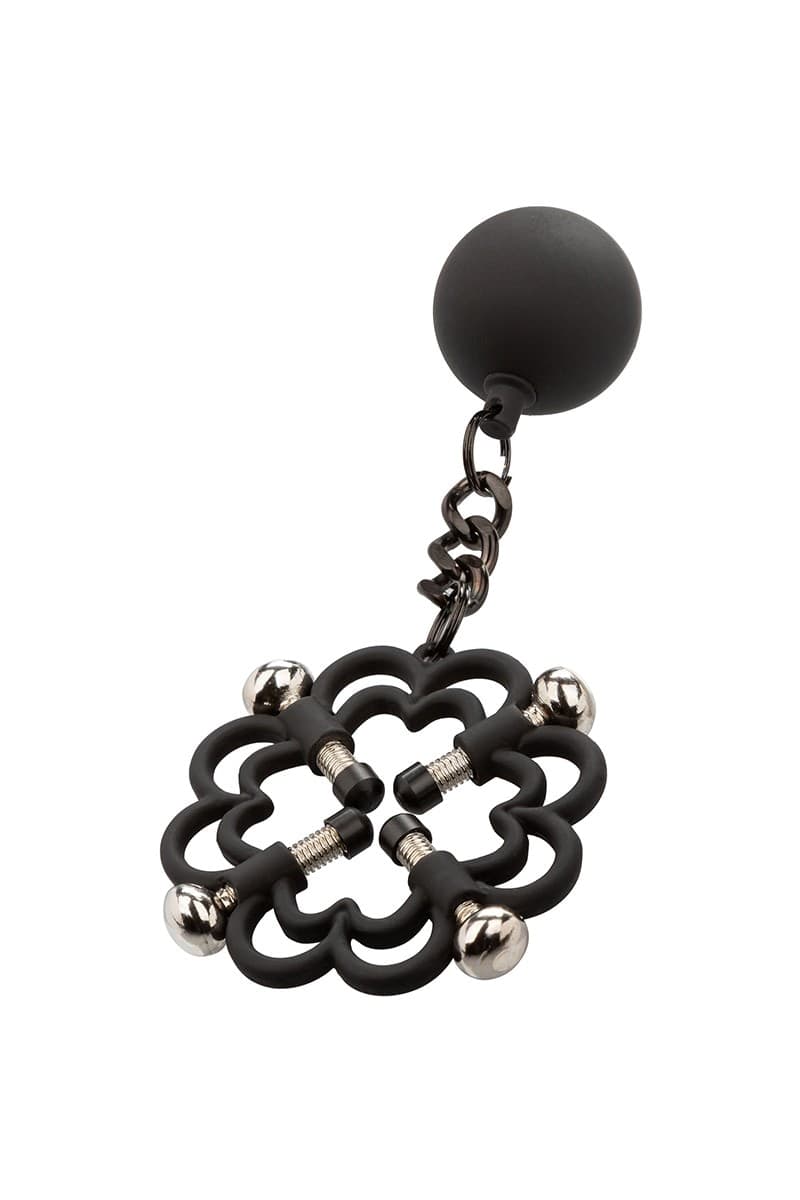CalExotics Nipple Grips Pinze Capezzoli BDSM 4 Punti Regolabili con Pesi - 4