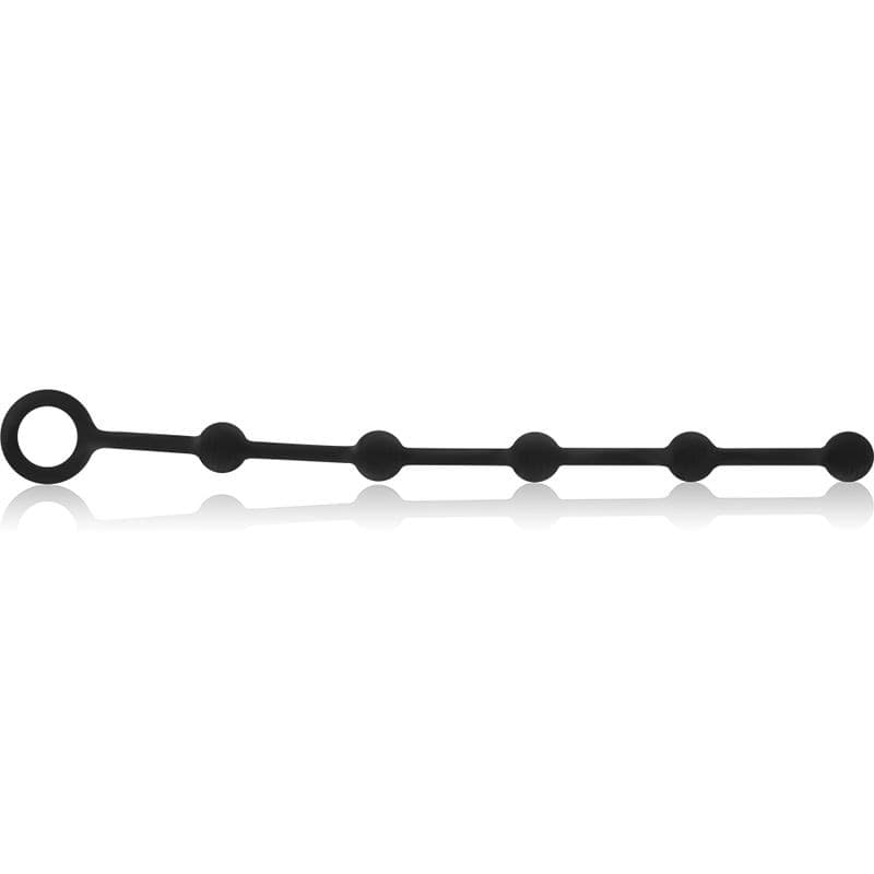 OHMAMA Catena Anale Silicone Nero 23 cm Anal Chain Beads BDSM D-230308 - 2
