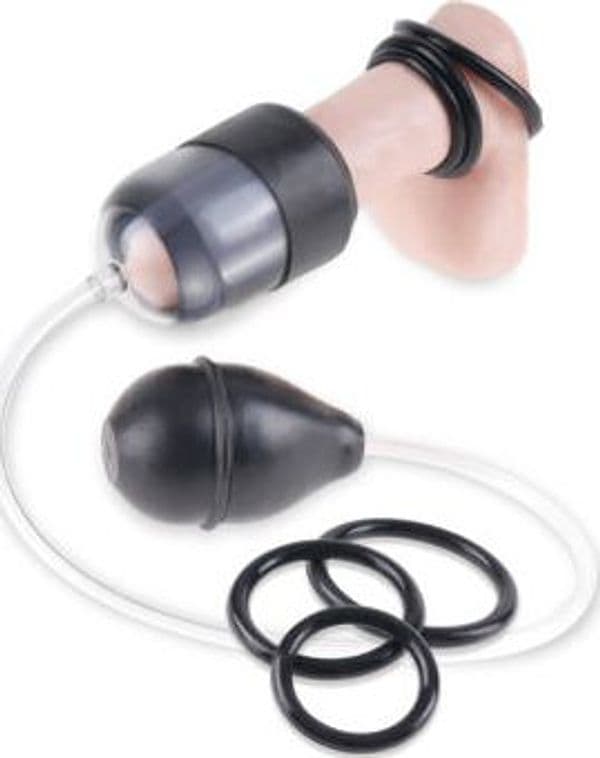 Pipedream Fetish Fantasy Suck N' Stroke Head Pump Pompa Glande con 3 Anelli - 3