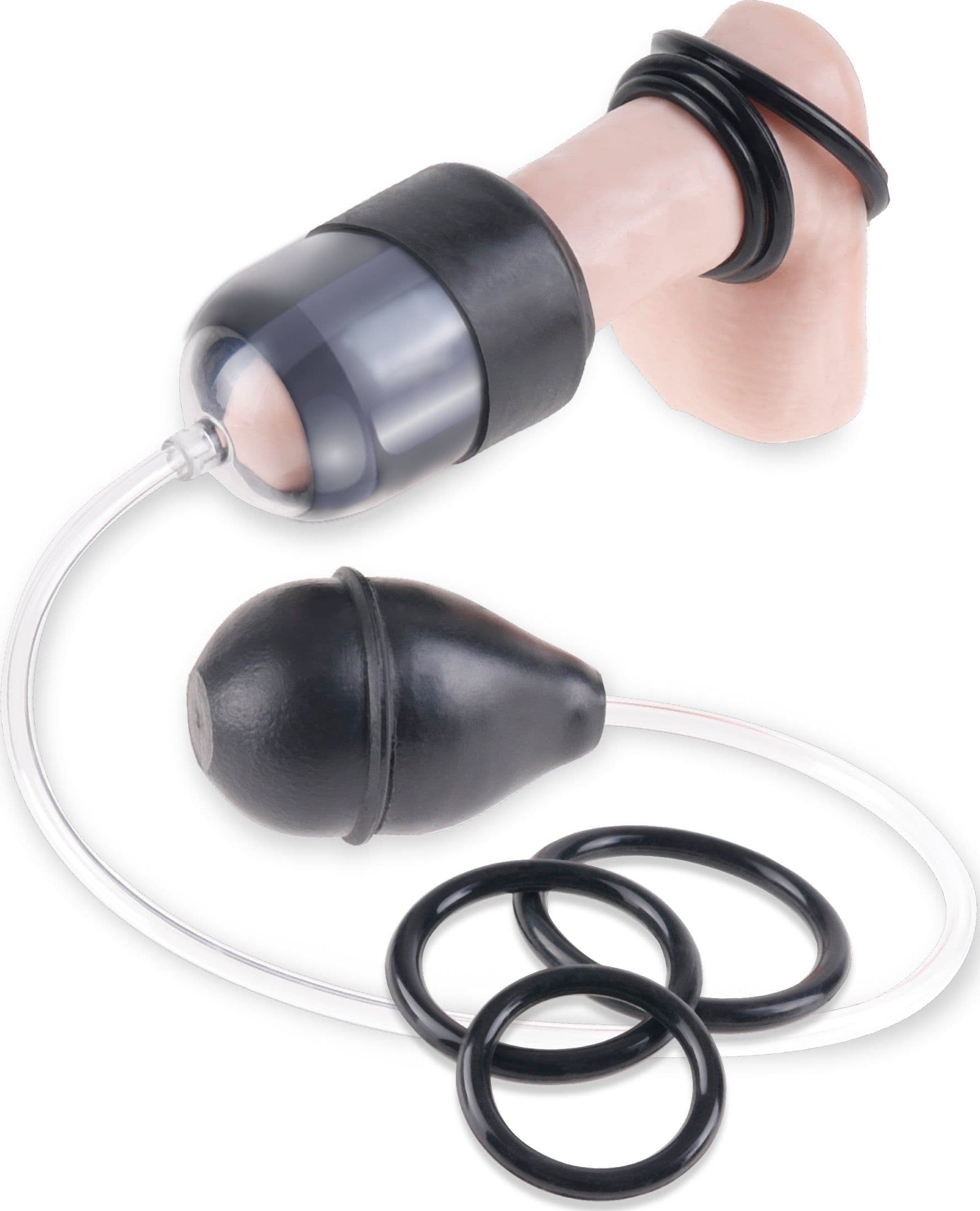 Pipedream Fetish Fantasy Suck N' Stroke Head Pump Pompa Glande con 3 Anelli - 6