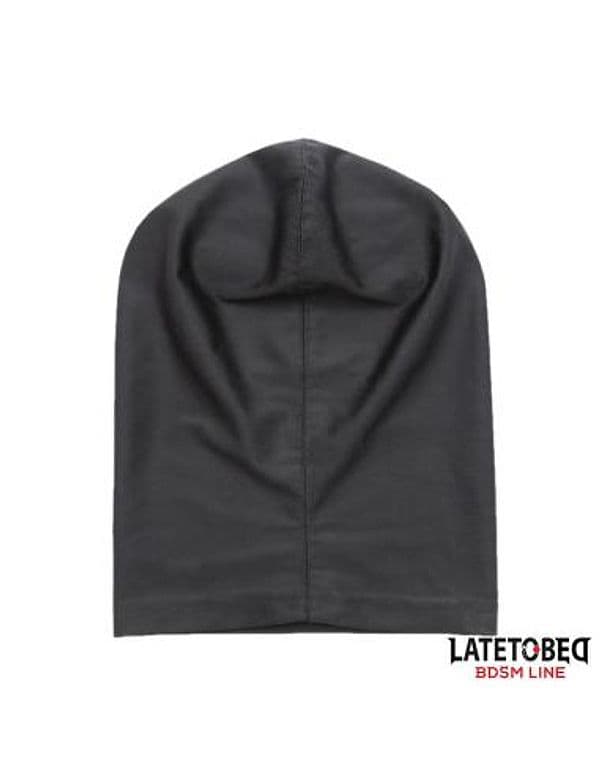 LATETOBED Maschera Integrale Nera Spandex Cerniera Bocca BDSM Hood Unisex - 7