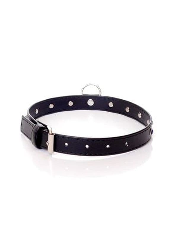 Fetish Boss Collar Nero Cristalli Blu Navy Collare BDSM Regolabile 36-42 cm - 4