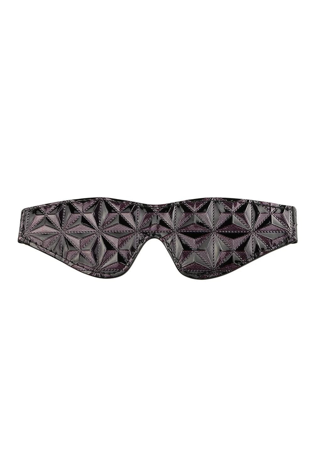 Dreamtoys Blaze Blindfold Purple Maschera Occhi BDSM Nero Viola Neoprene Unisex - 2