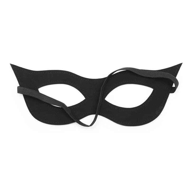 OHMAMA Maschera Occhi PU Nera Fetish BDSM Antifaz Unisex Regolabile Taglia Unica - 2