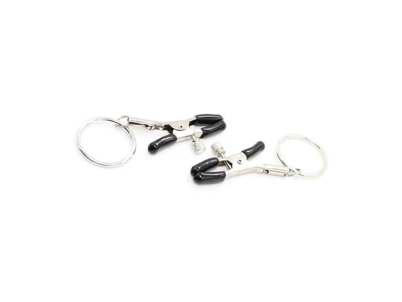LATETOBED Pinze Capezzoli Regolabili Anelli Metallo BDSM Nipple Clamps Unisex - 2