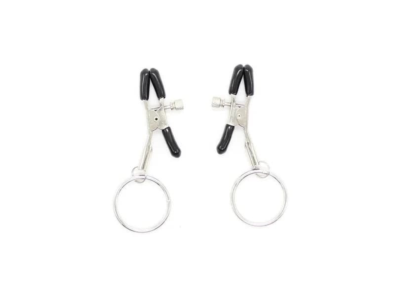 LATETOBED Pinze Capezzoli Regolabili Anelli Metallo BDSM Nipple Clamps Unisex - 3