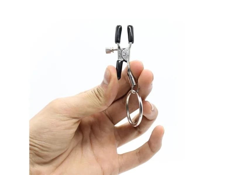 LATETOBED Pinze Capezzoli Regolabili Anelli Metallo BDSM Nipple Clamps Unisex - 4