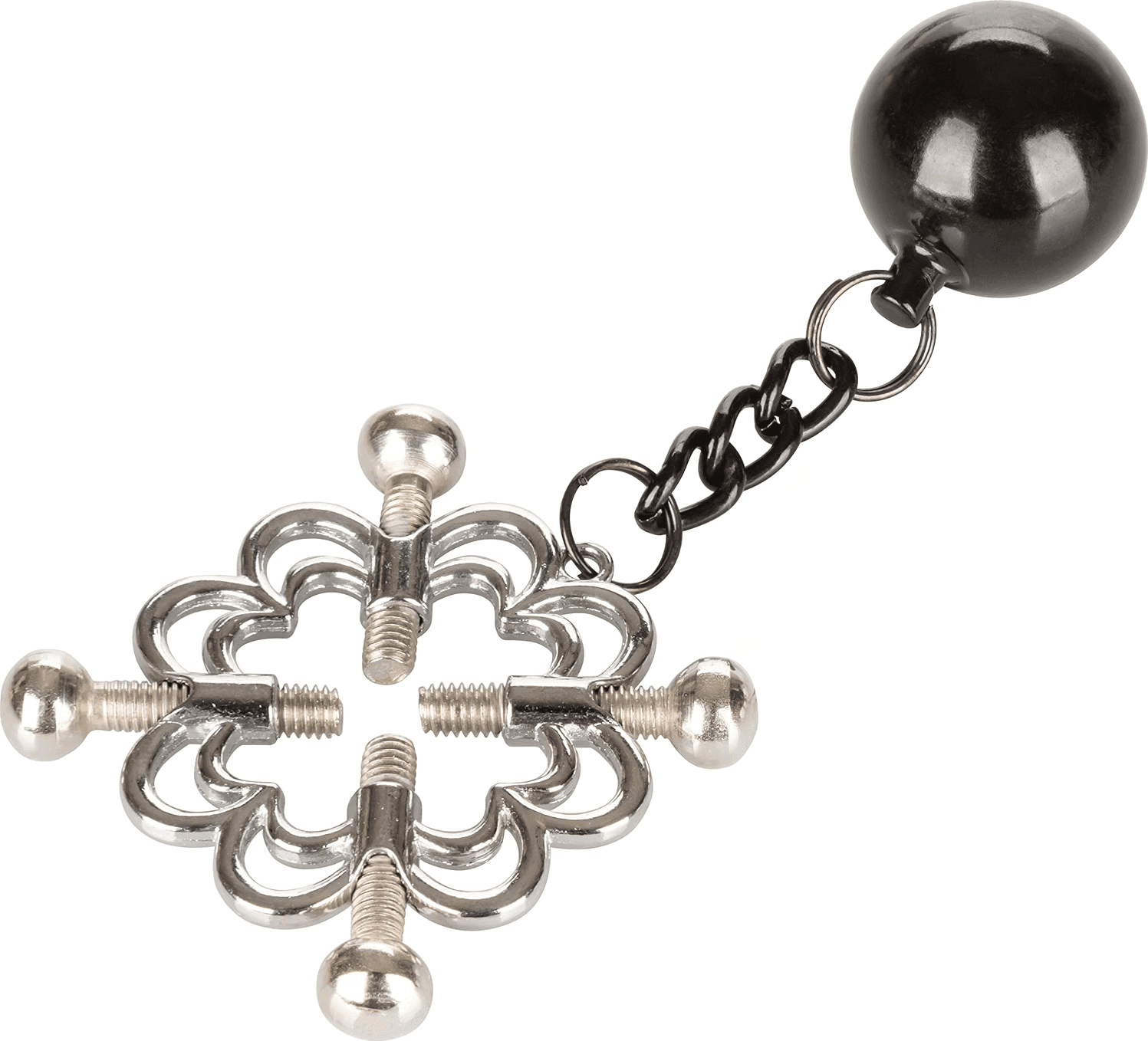 Morsetti CalExotics Nipple Grips Pinze Capezzoli 4 Punti Pesi Regolabili - 3